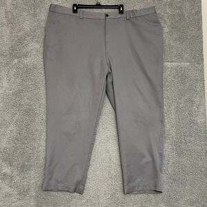 Oak Hill Dress Pants Mens 48x29 Gray Good Polyester Flat Front Big and Tall